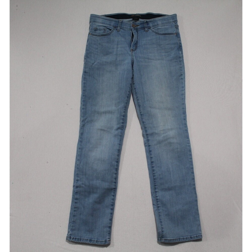 Lee Women‎ Blue Jeans Regular Fit Straight Mid Rise Flex Motion Size 32